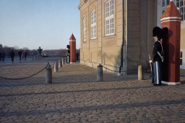 The crown jewels treasury display beneath Rosenborg Castle